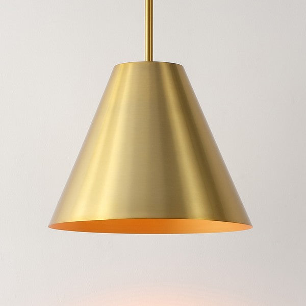 Jenner Pendant in Brass Gold