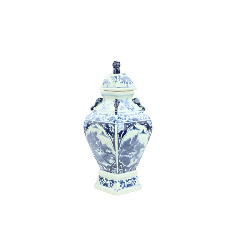 Square Village Scene Jar - The Mayfair Hall