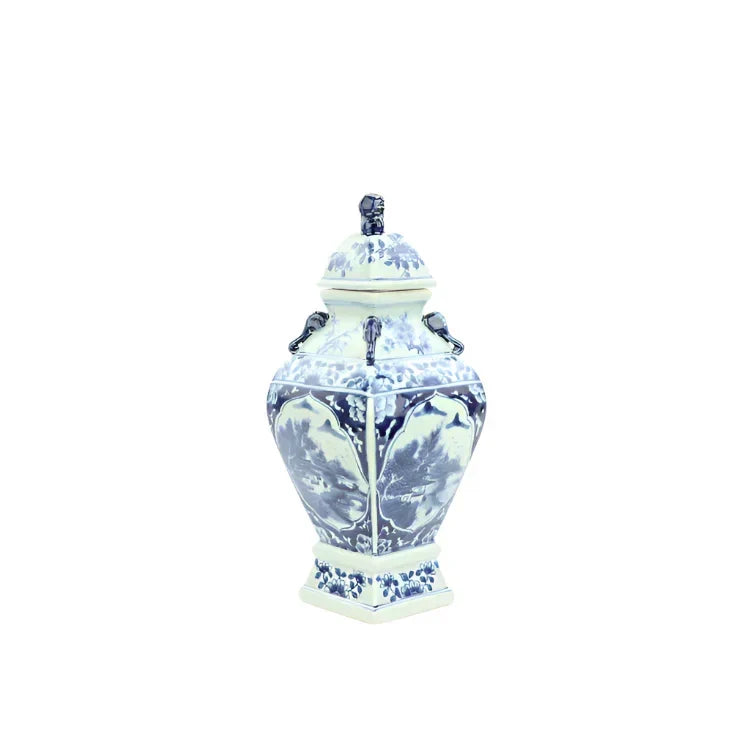 Square Village Scene Jar - The Mayfair Hall