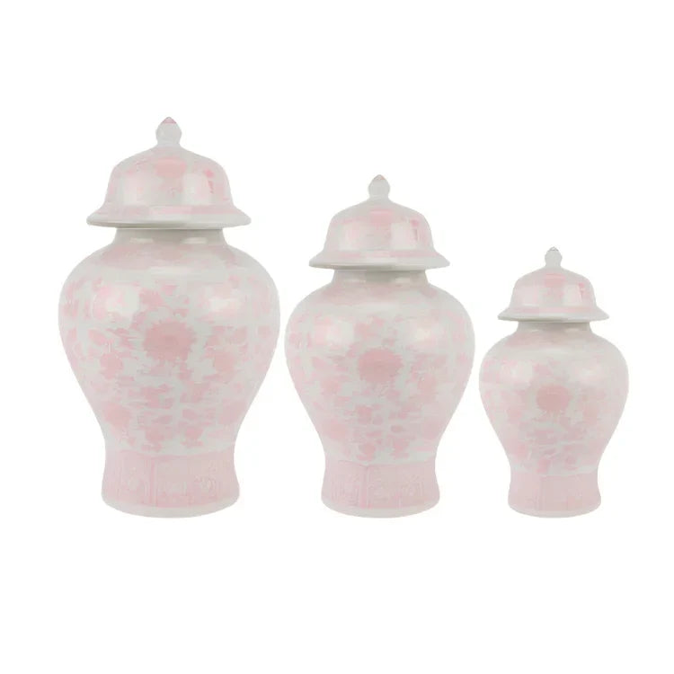Pink Floral Jar - The Mayfair Hall