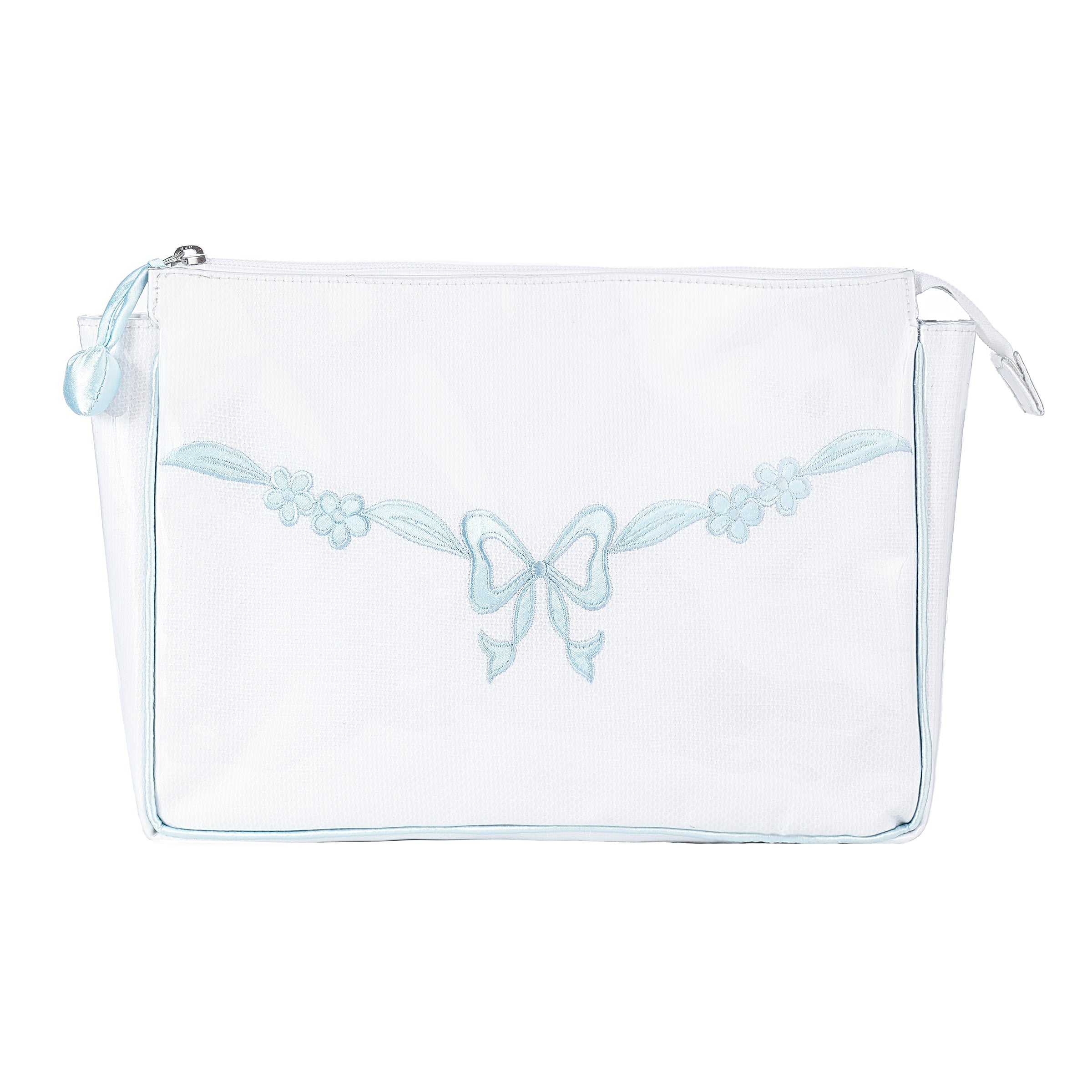 FLORAL BOW LARGE MAKEUP BAG