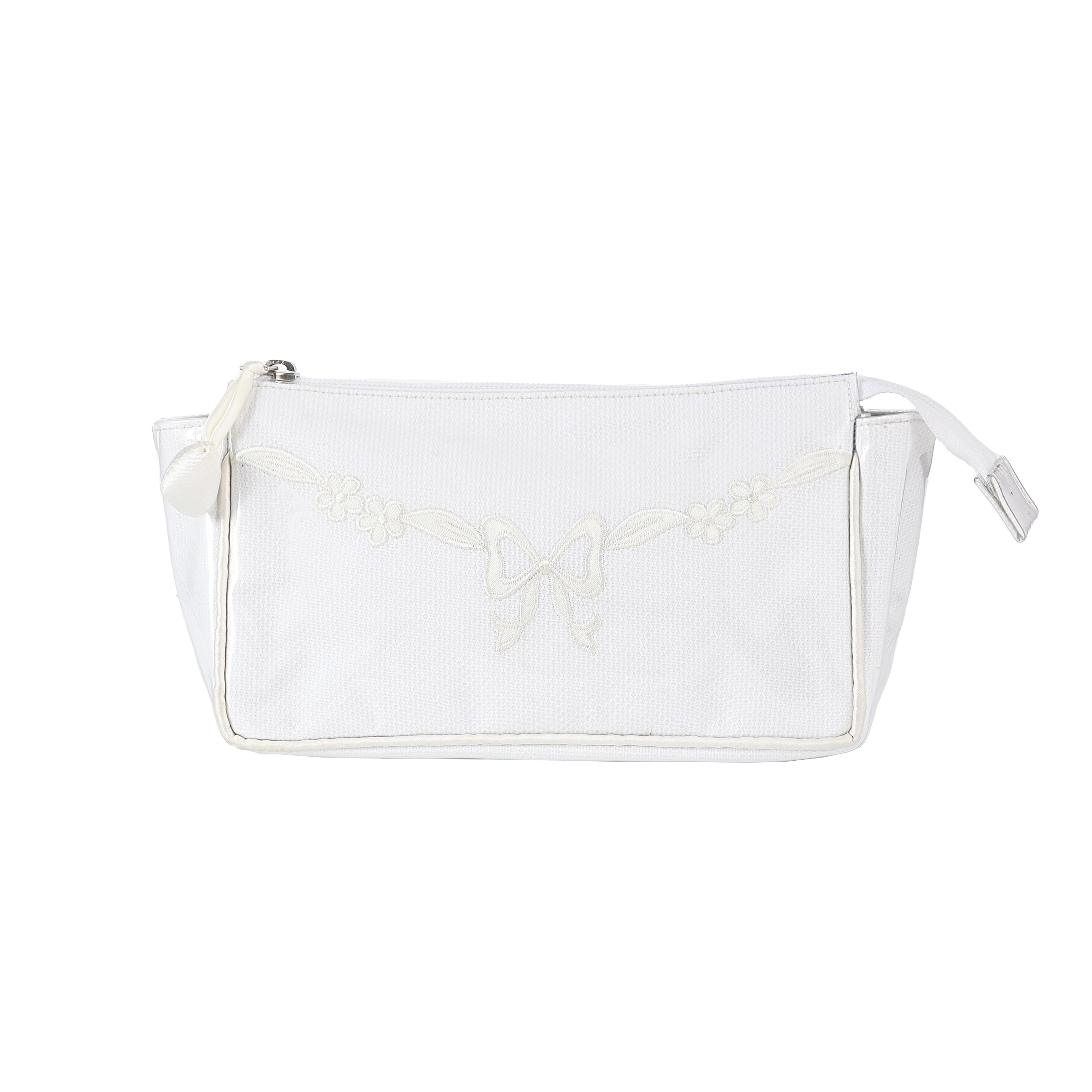 FLORAL BOW SMALL MAKEUP BAG