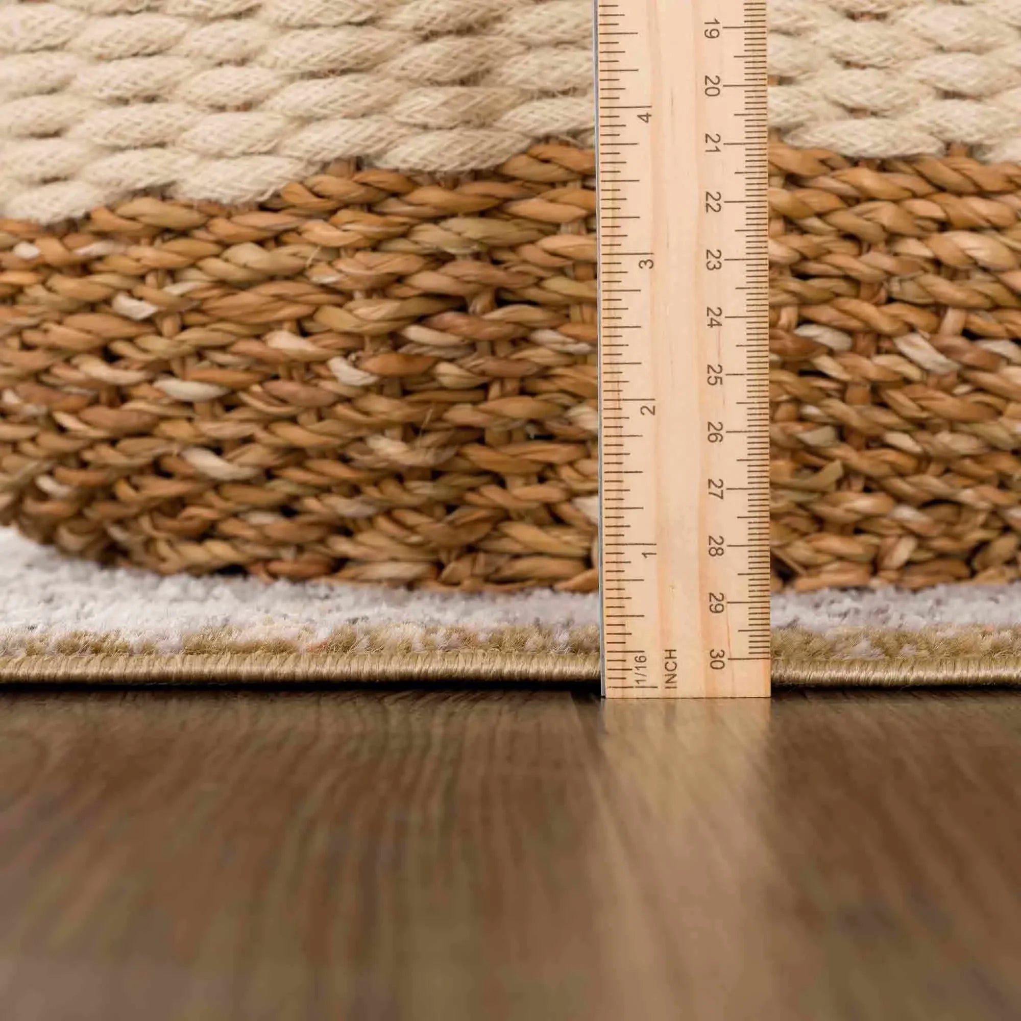 Albie Gold & Beige Polypropylene Area Rug - The Mayfair Hall