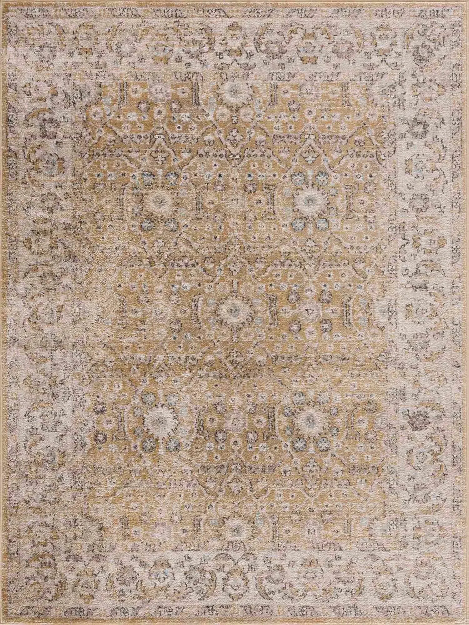 Anana Gold & Beige Area Rug - Clearance - The Mayfair Hall