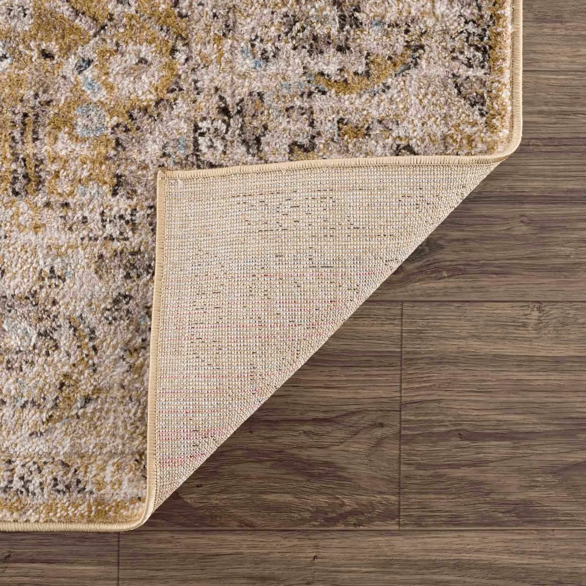 Anana Gold & Beige Area Rug - Clearance - The Mayfair Hall