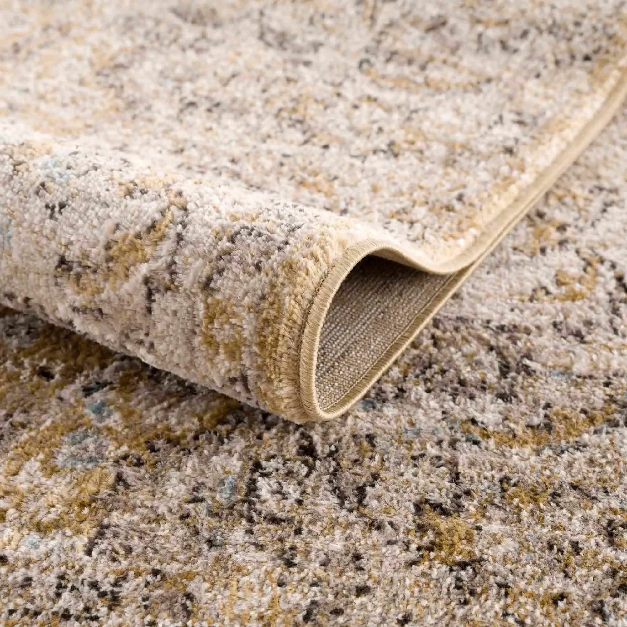 Anana Gold & Beige Area Rug - Clearance - The Mayfair Hall