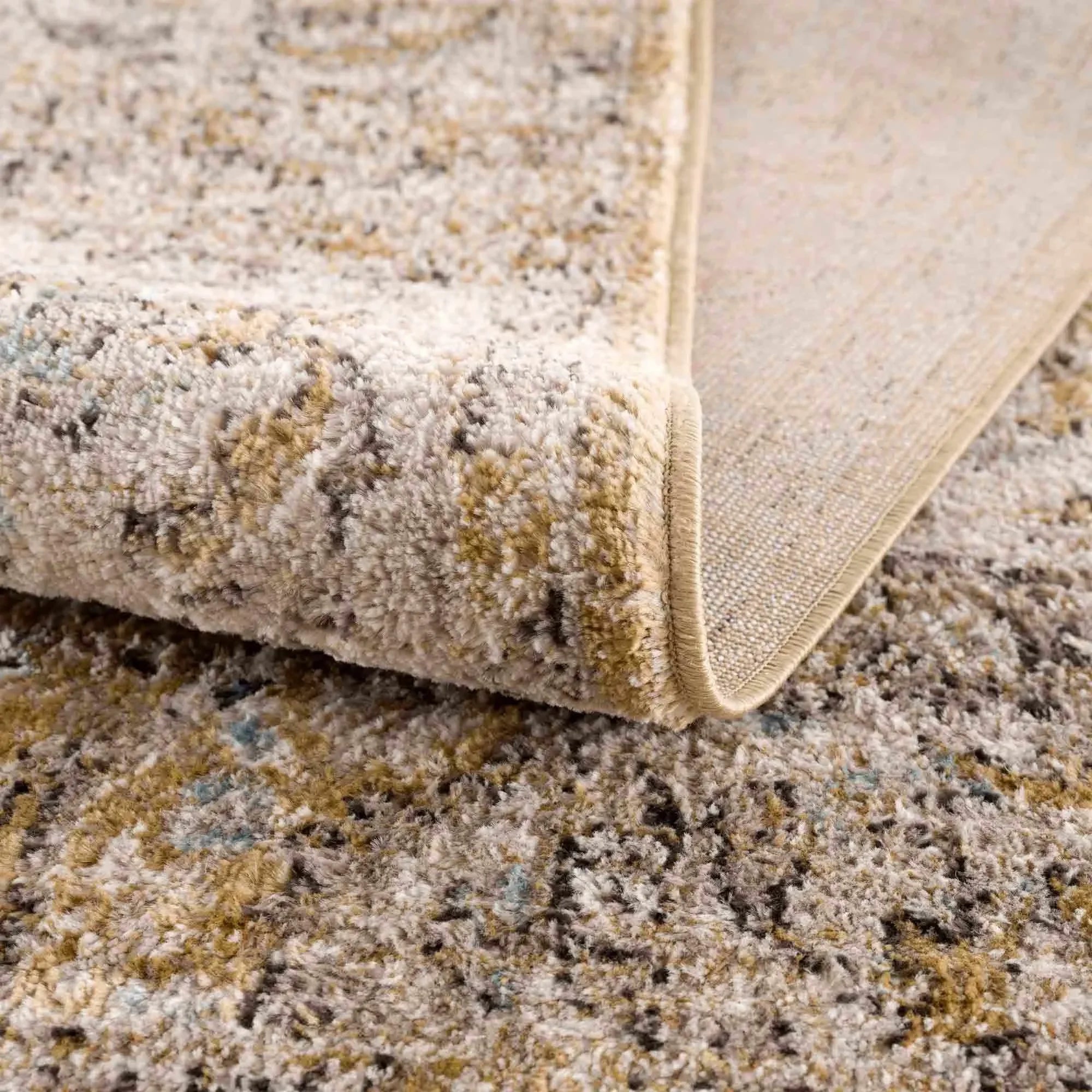 Anana Gold & Beige Area Rug - Clearance - The Mayfair Hall
