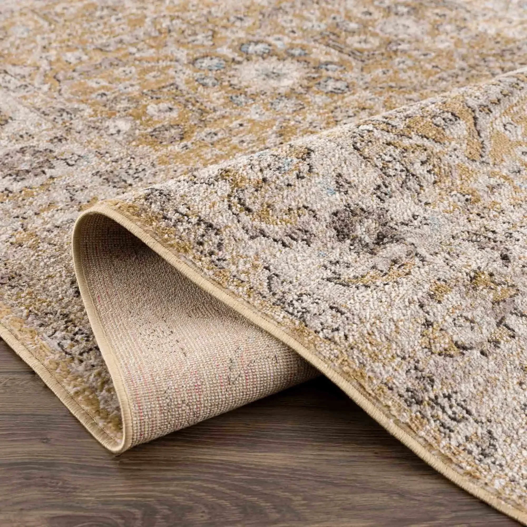 Anana Gold & Beige Area Rug - Clearance - The Mayfair Hall