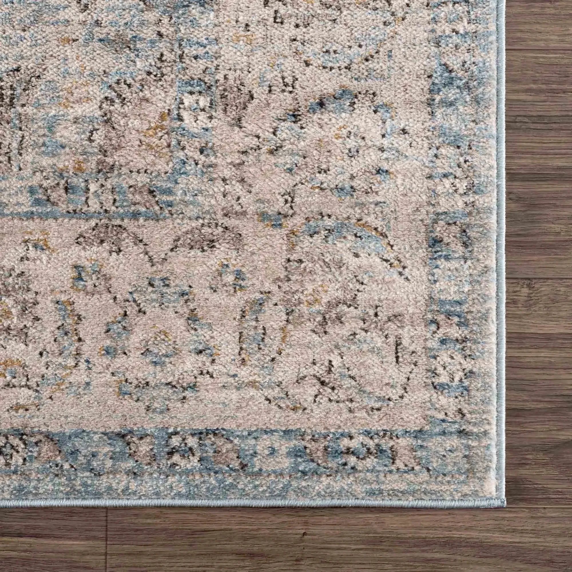 Anana Silver Blue & Beige Area Rug - Clearance - The Mayfair Hall