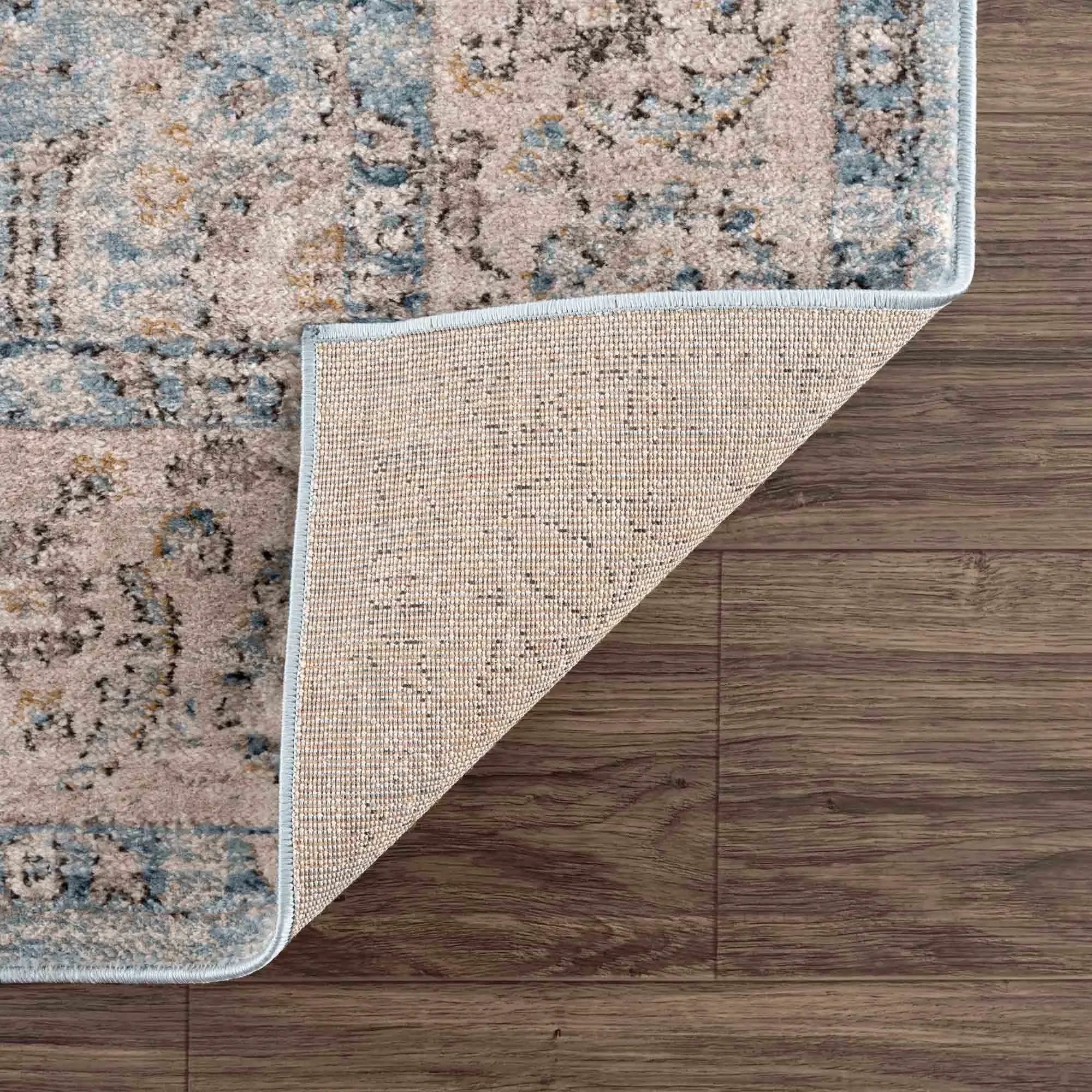Anana Silver Blue & Beige Area Rug - Clearance - The Mayfair Hall