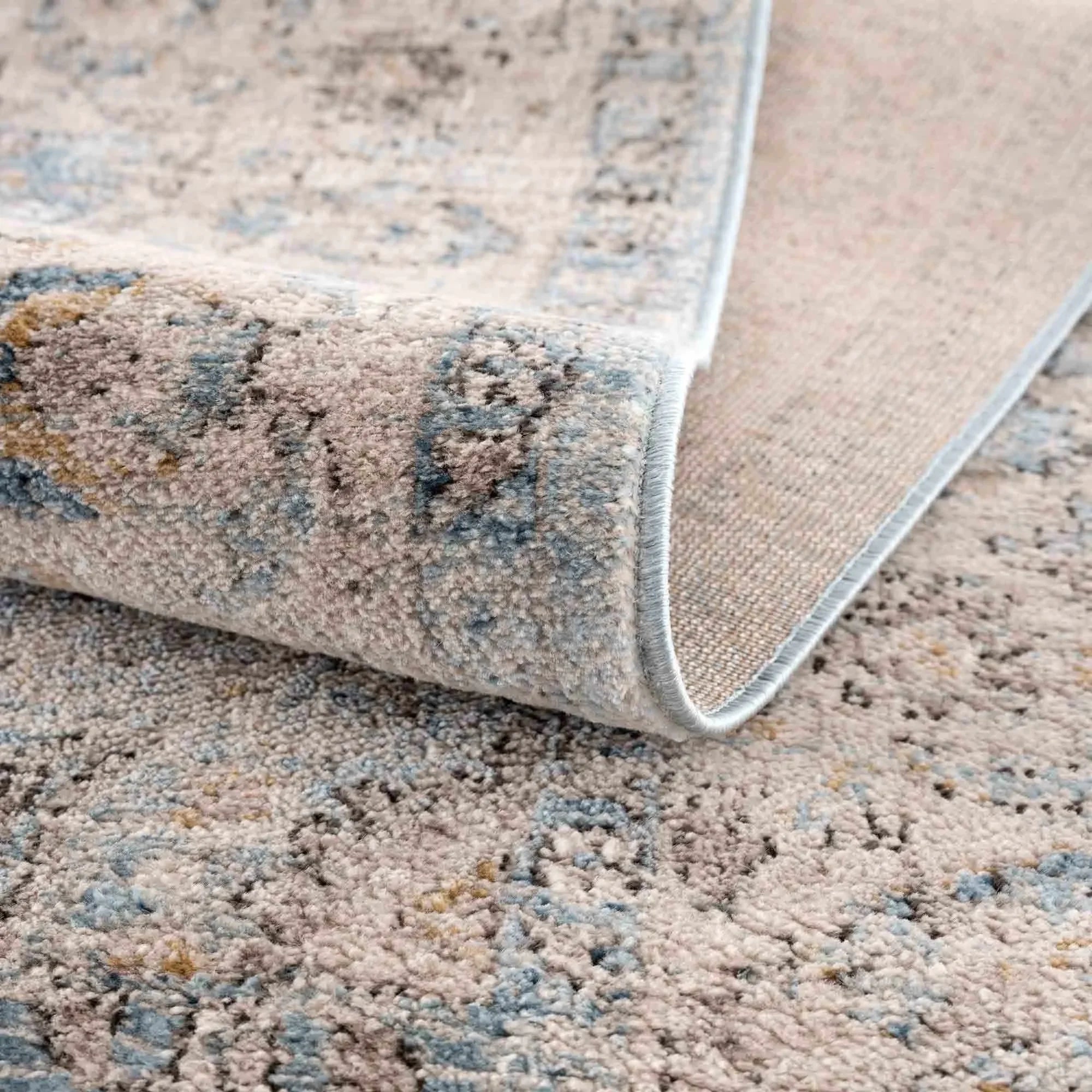 Anana Silver Blue & Beige Area Rug - Clearance - The Mayfair Hall
