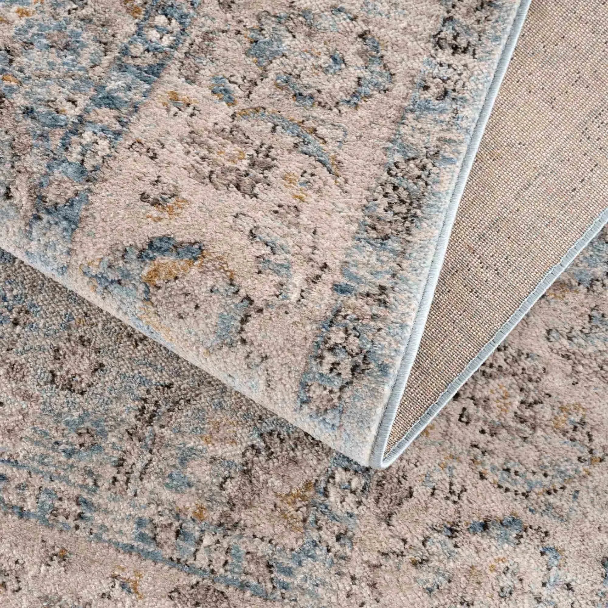 Anana Silver Blue & Beige Area Rug - Clearance - The Mayfair Hall