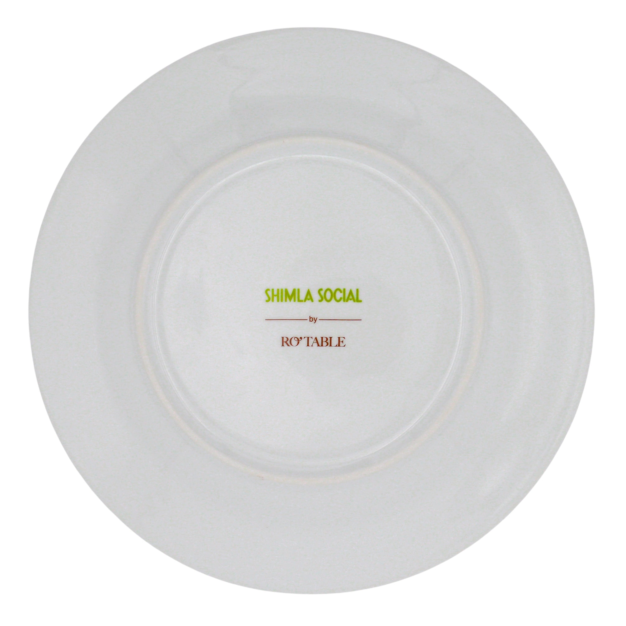 Pembroke Safari Porcelain Starter Plate in Green and White (Set of 4)