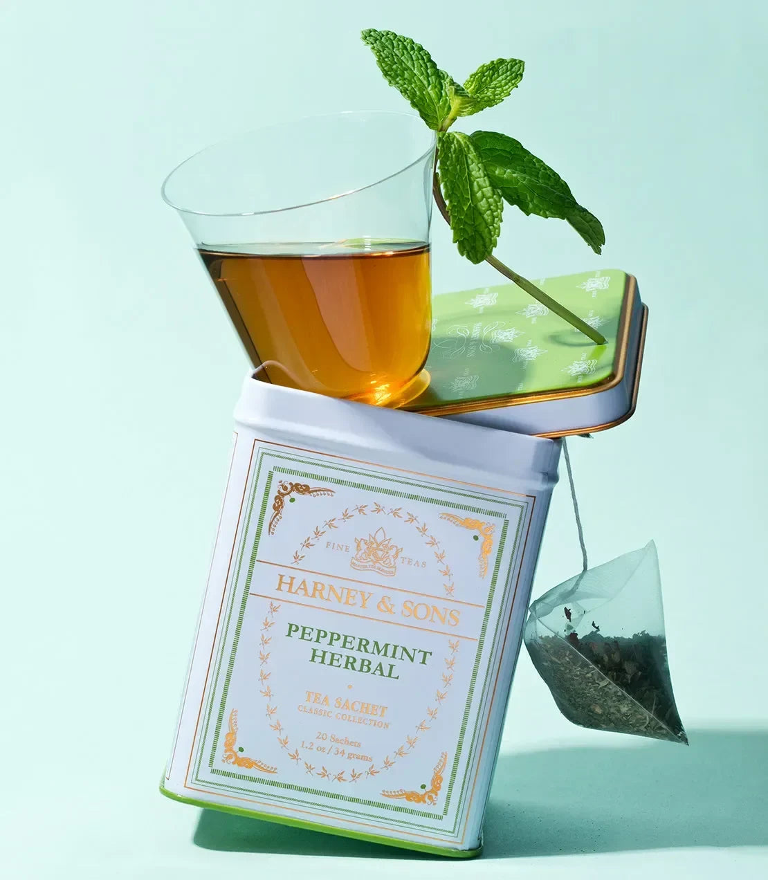 Peppermint Herbal, Classic Tin of 20 Sachets - The Mayfair Hall