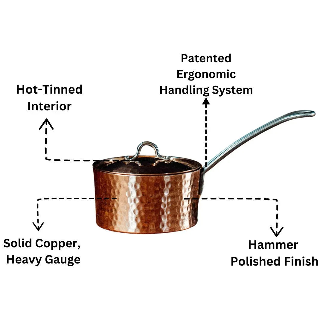 Petite French Copper Butter Pot With Lid - The Mayfair Hall