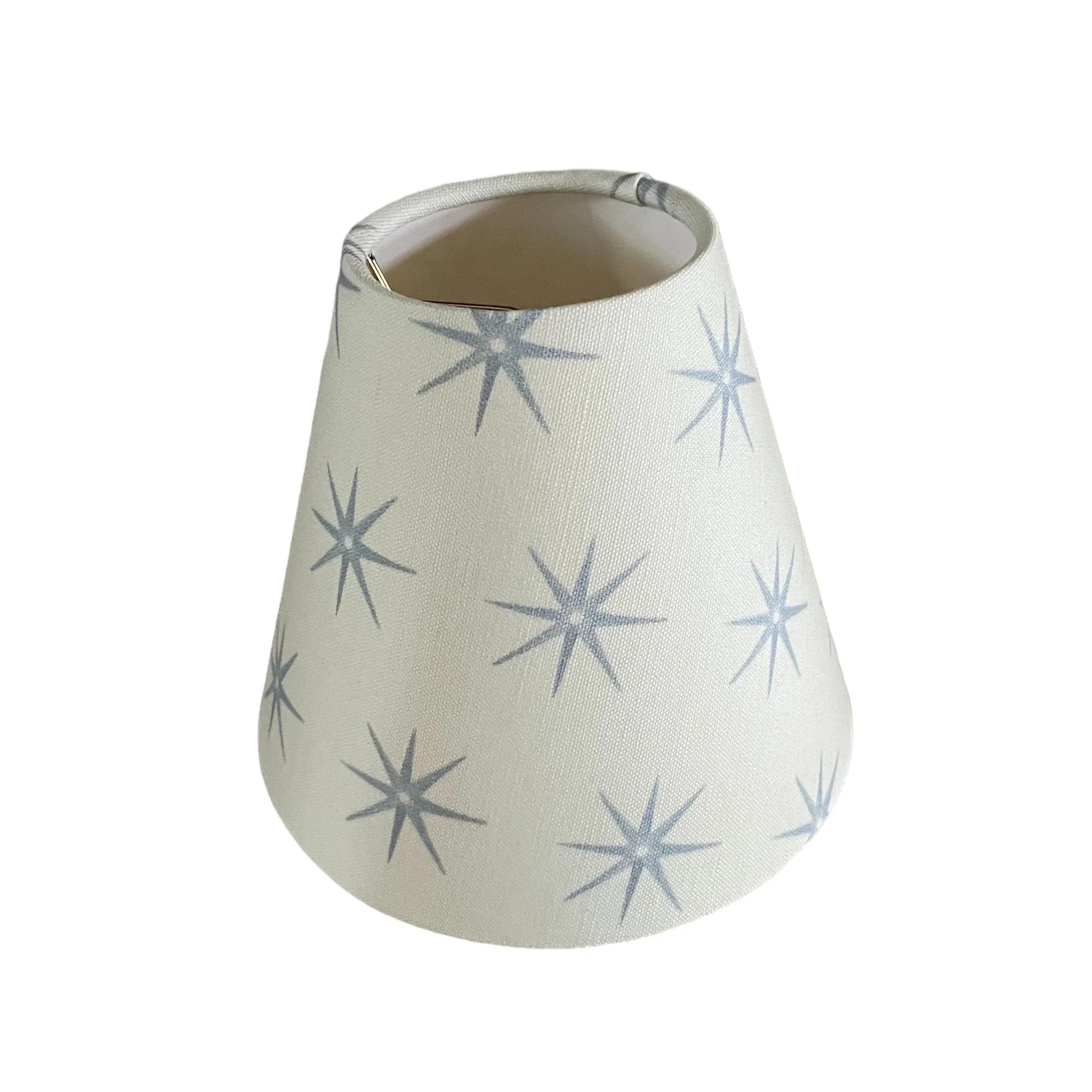 Blue and Beige Sconce Shade in Star - The Mayfair Hall