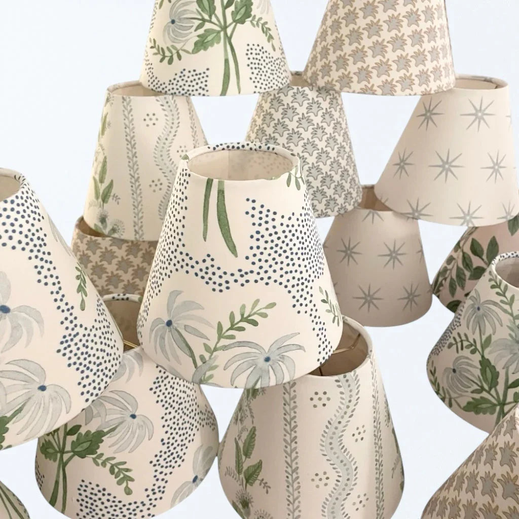 Chinoiserie Floral Sconce Shade in Elsie's Garden - The Mayfair Hall