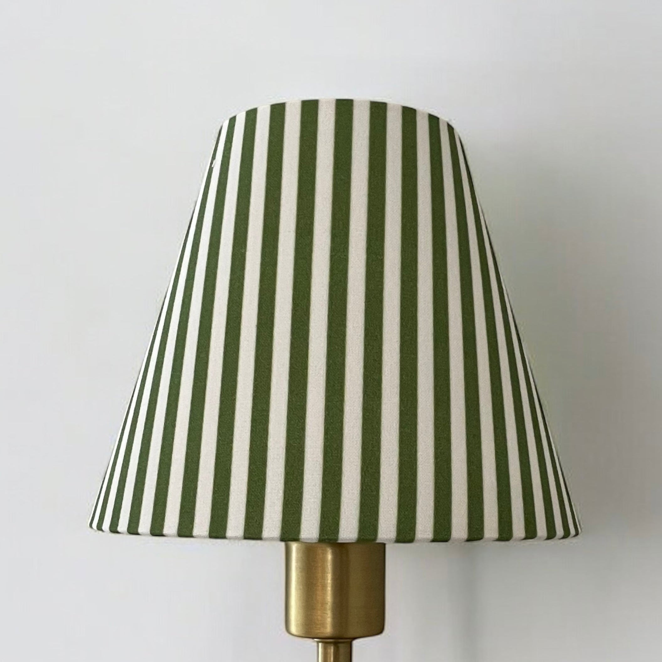 Powder Blue Striped Sconce Shade