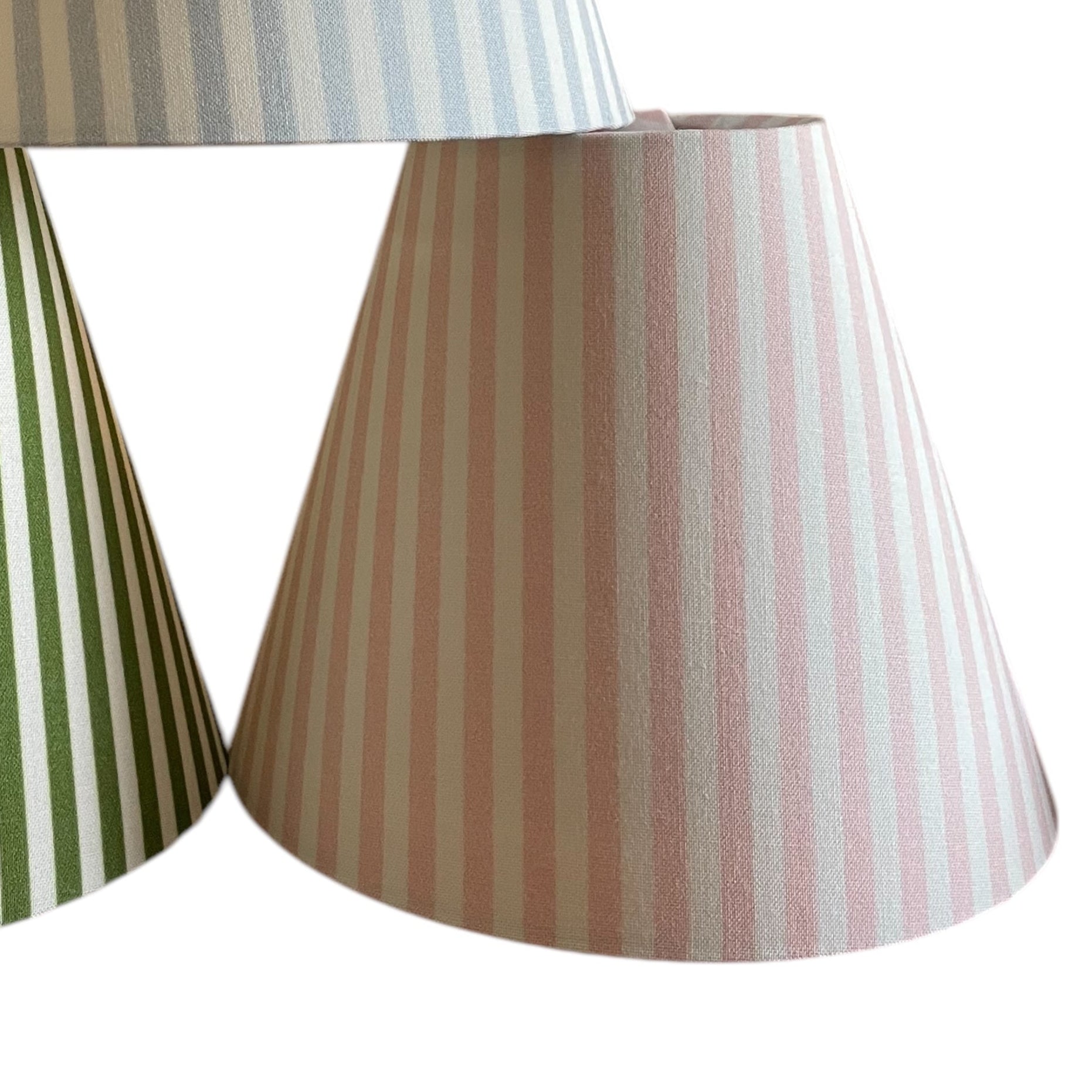Pink Striped Sconce Shade