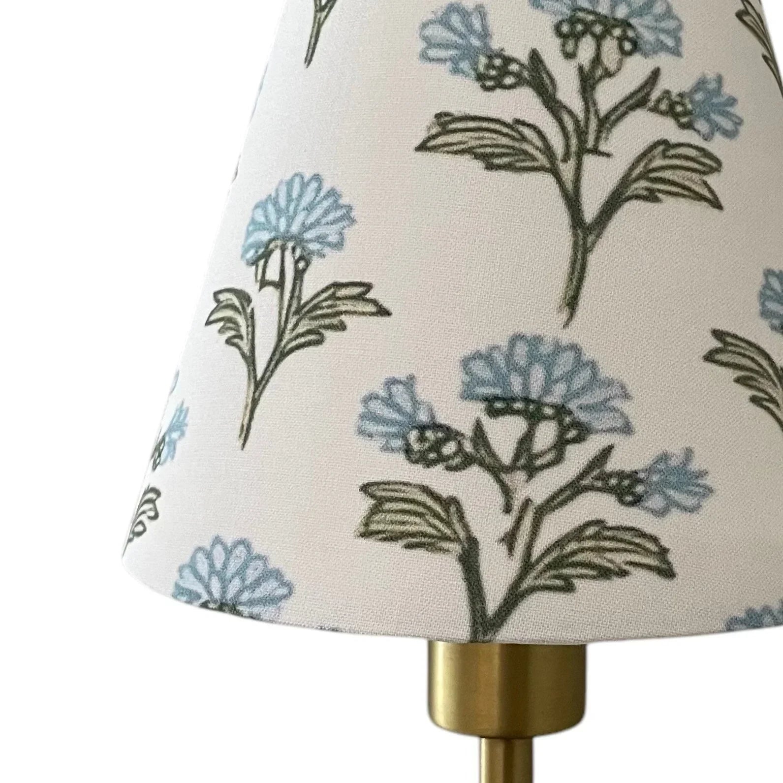 Blue Floral Sconce Shade in Sprig - The Mayfair Hall