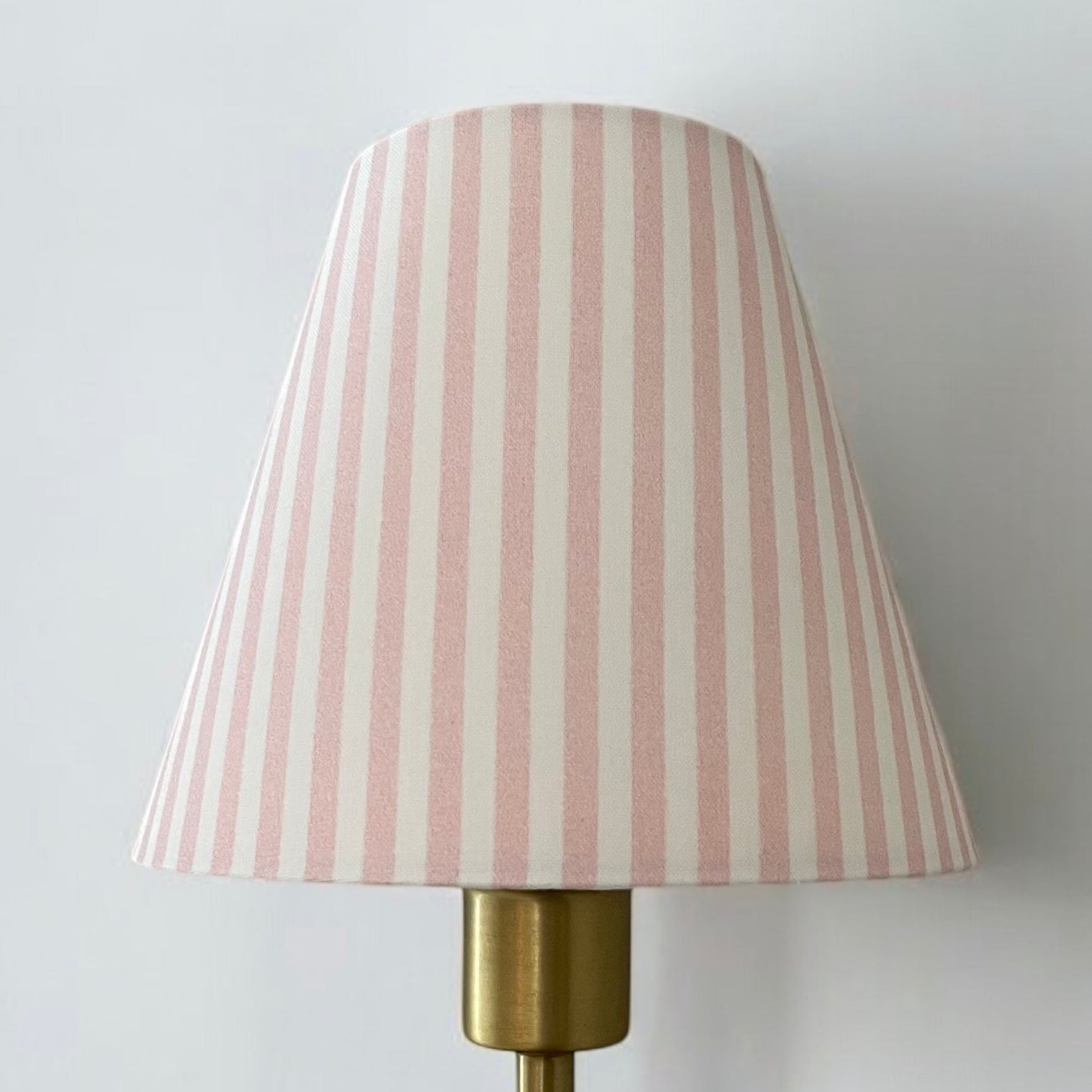 Powder Blue Striped Sconce Shade
