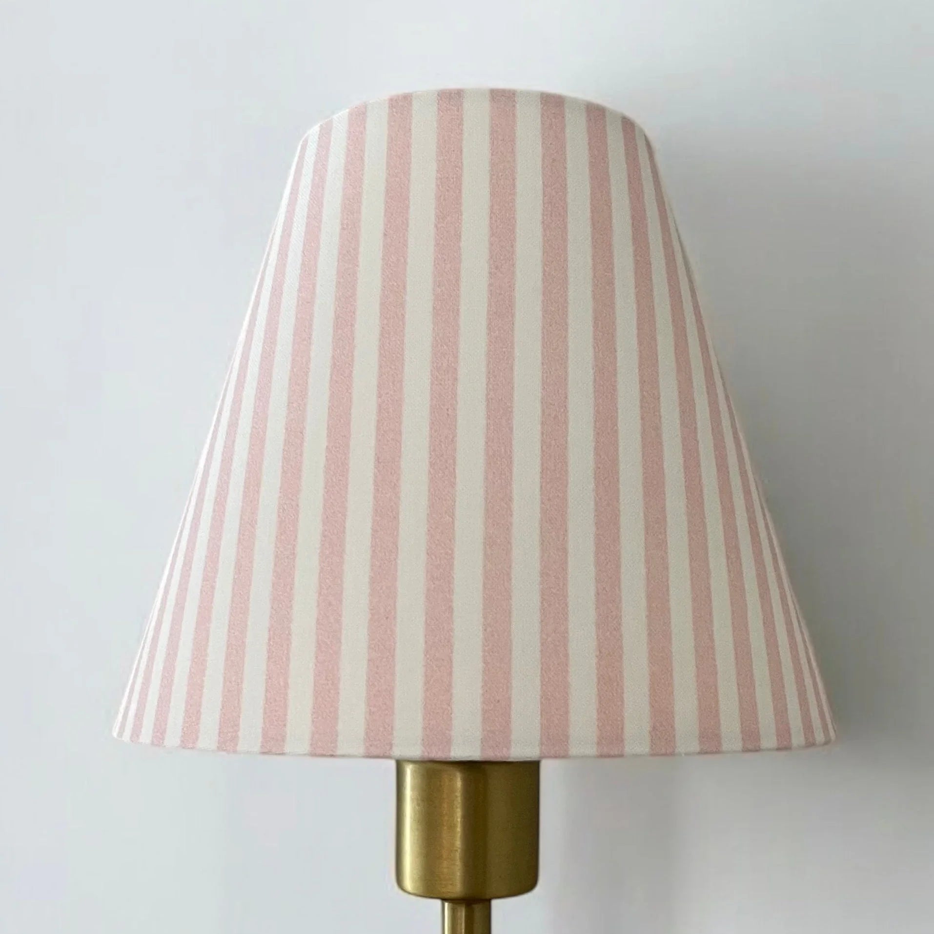 Powder Blue Striped Sconce Shade - The Mayfair Hall