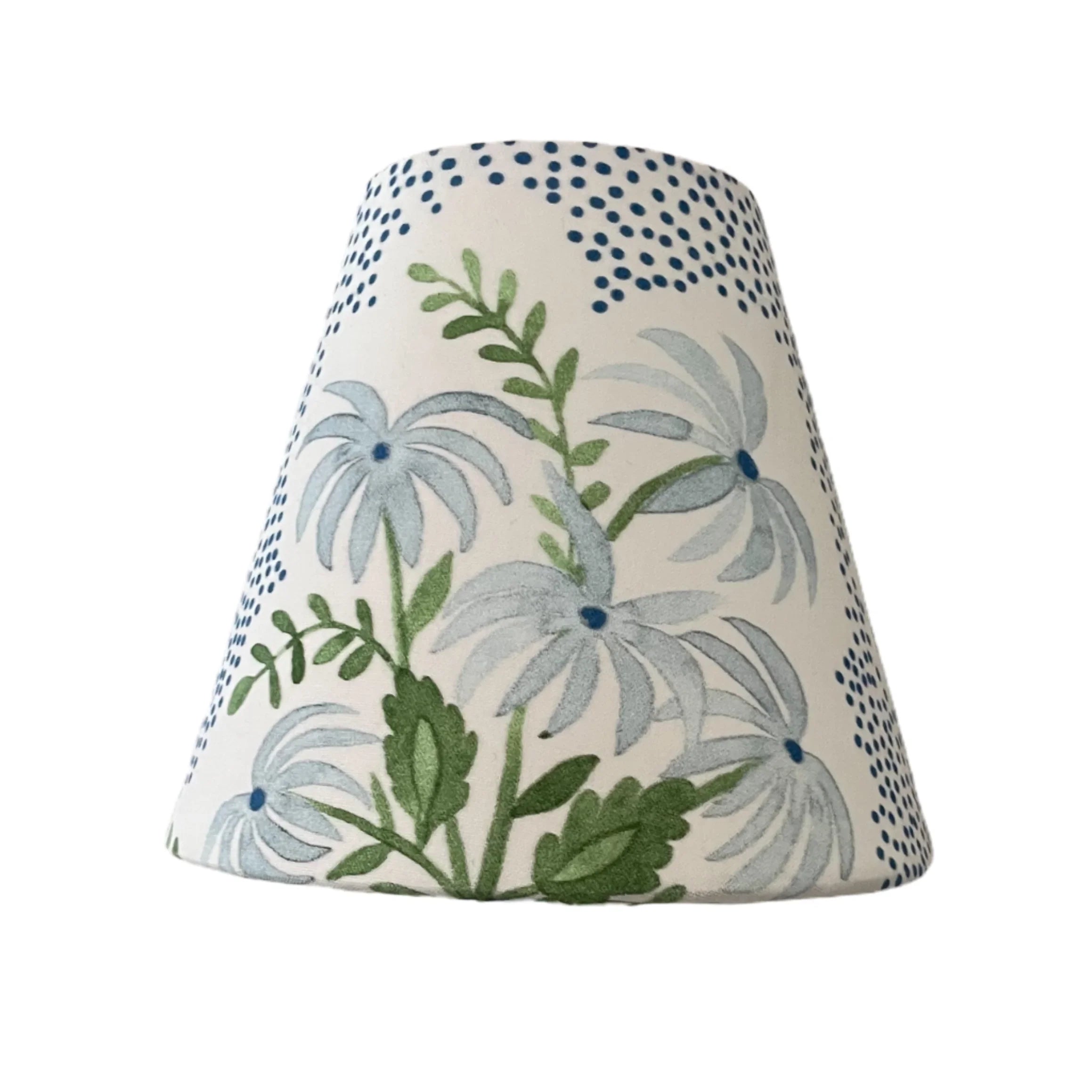 Blue Floral Sconce Shade in Pearl's Bouquet - The Mayfair Hall