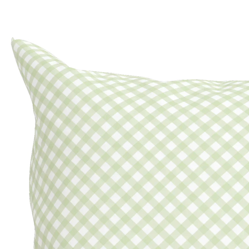 Green Check Pillow in Trellis - The Mayfair Hall