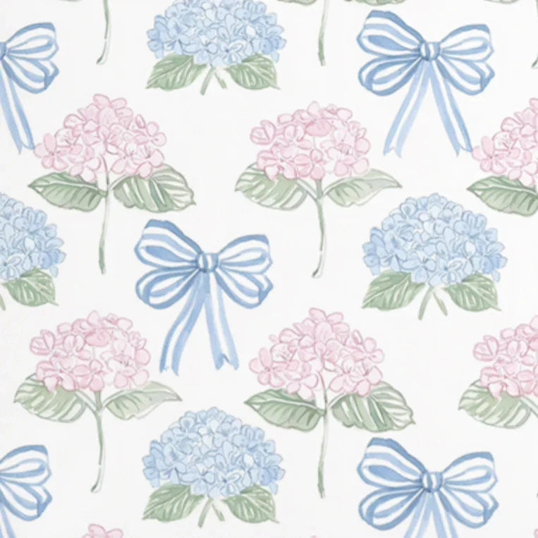 Floral Bow Pillow in Hydrangea Hills - The Mayfair Hall