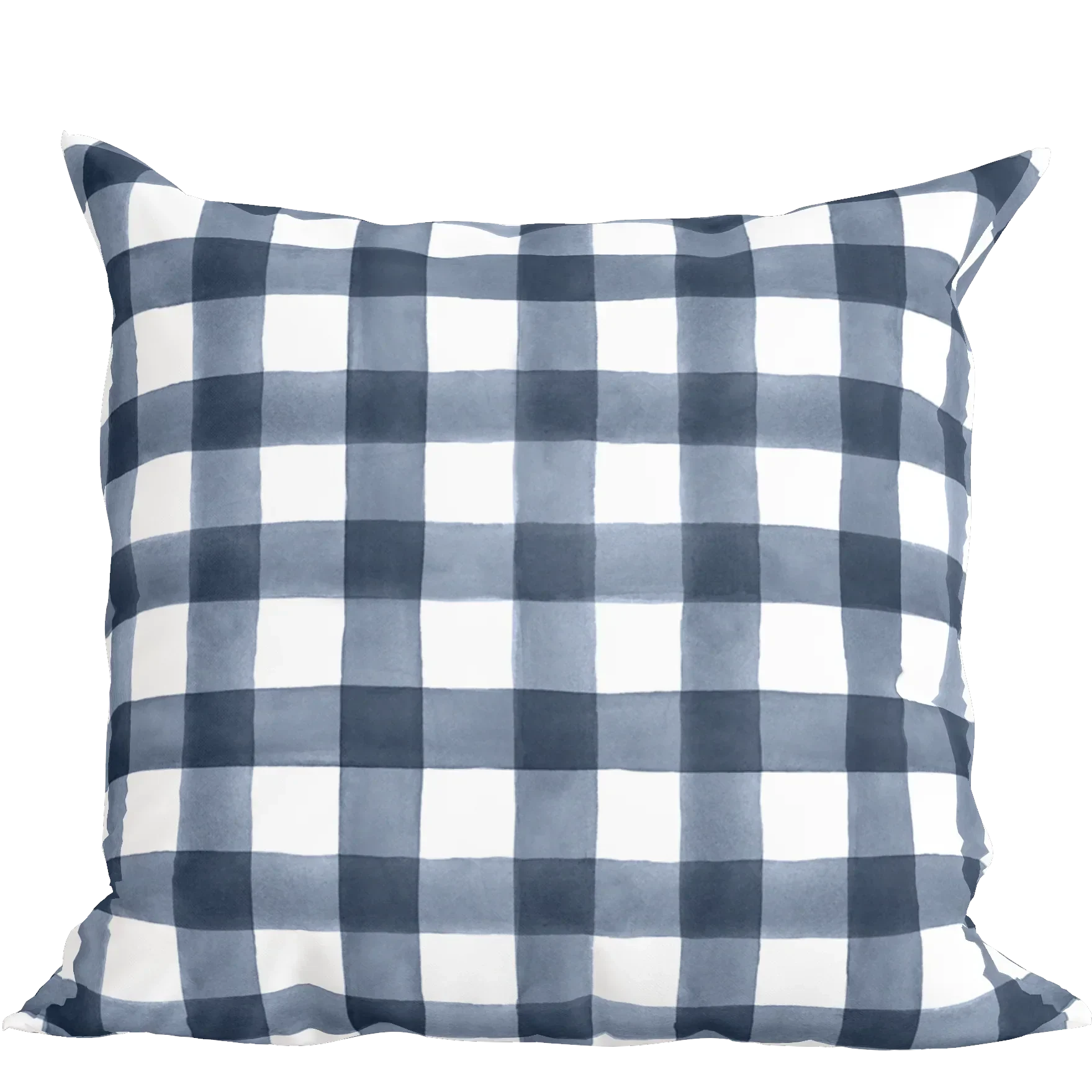 Classic Navy Check Pillow - The Mayfair Hall