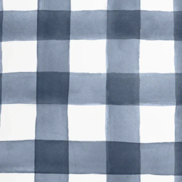 Classic Navy Check Pillow - The Mayfair Hall