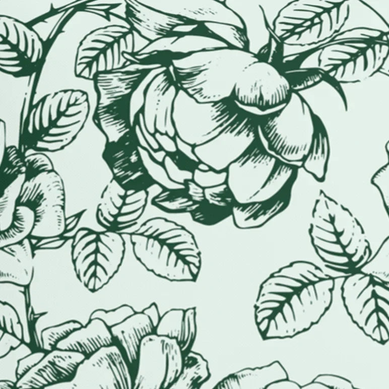 Mint Green Floral Pillow in Emmaline - The Mayfair Hall