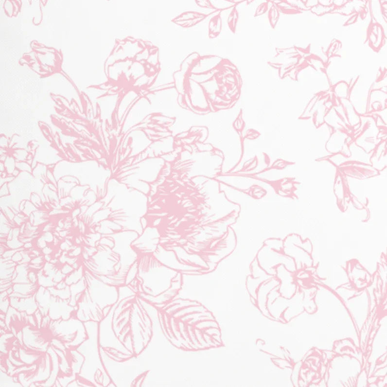 Pink Toile Floral Pillow in Rosecrest - The Mayfair Hall