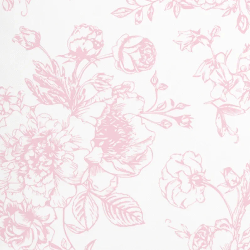 Pink Toile Floral Pillow in Rosecrest - The Mayfair Hall