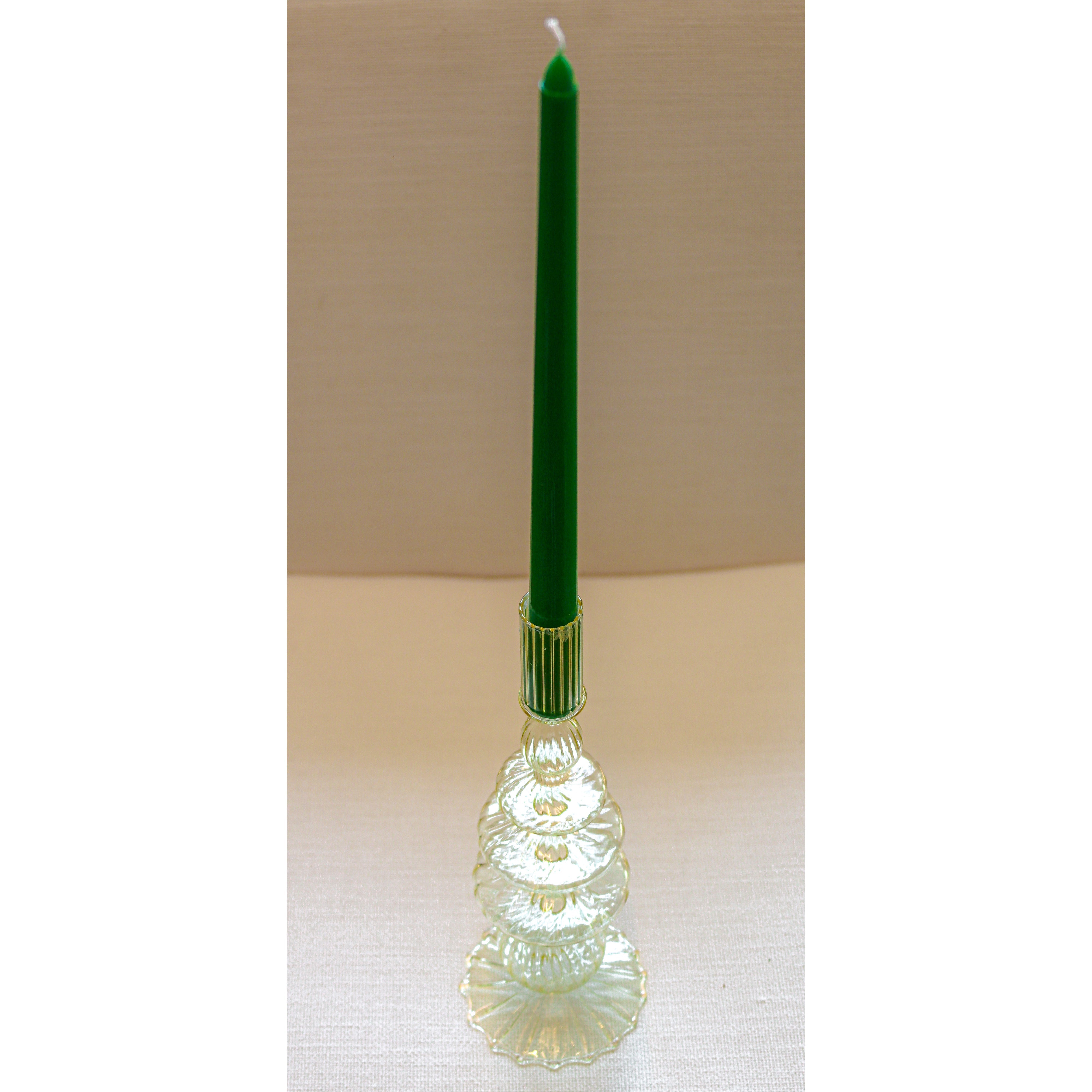 24 Extra Tall Pine Green Taper Candle - 6 Packs of 4