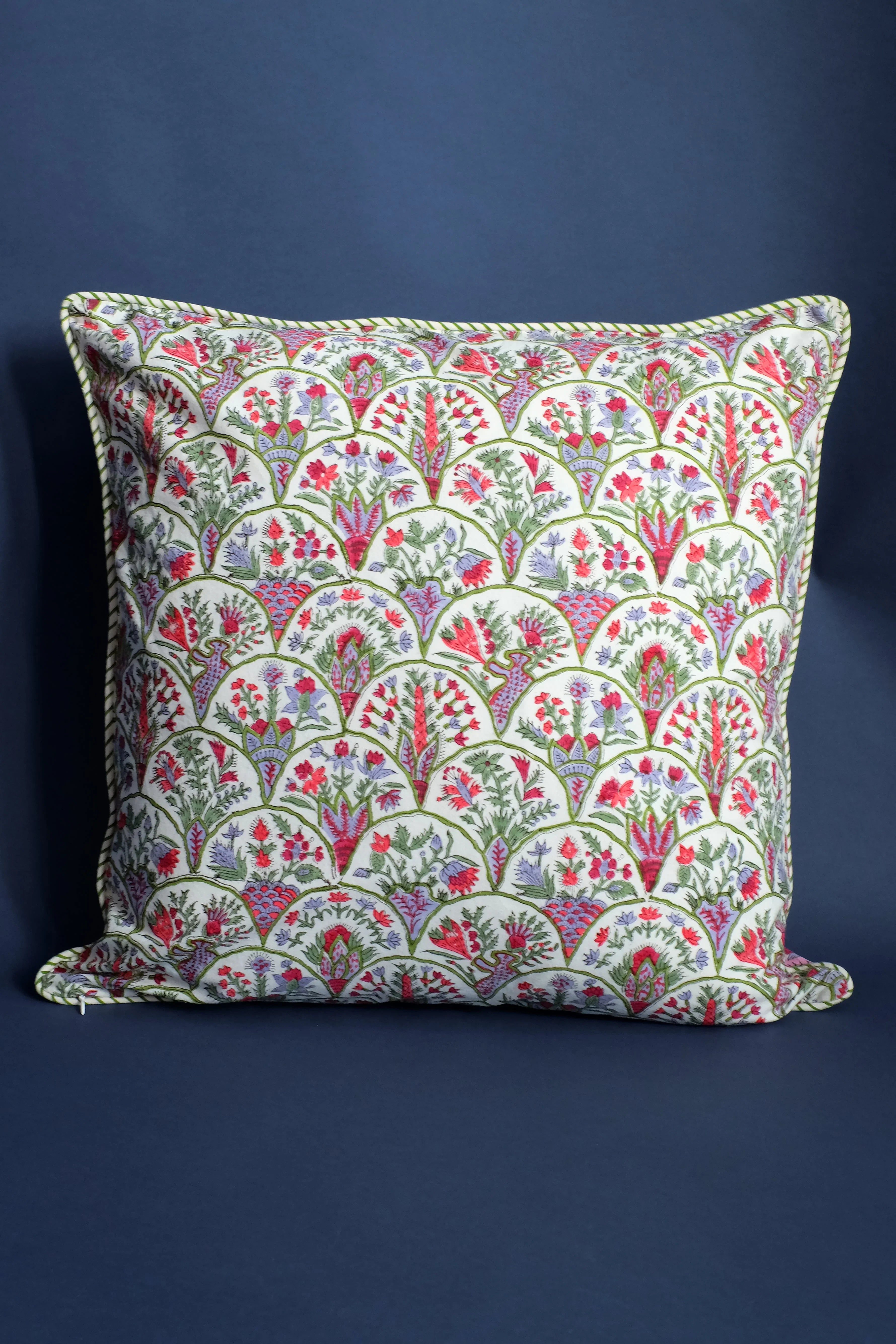 Pink Arch Blockprint Pillow - The Mayfair Hall