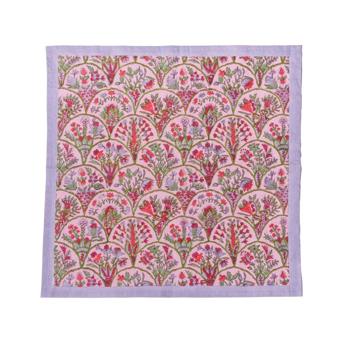 Pink Arch Blockprint Napkins, Set of 4 - The Mayfair Hall