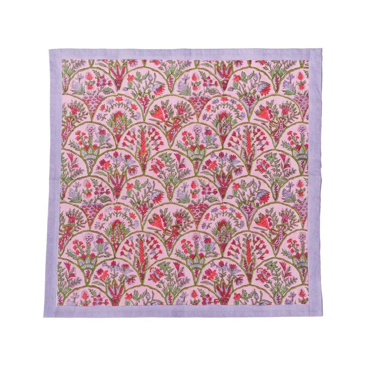 Pink Arch Blockprint Napkins, Set of 4 - The Mayfair Hall