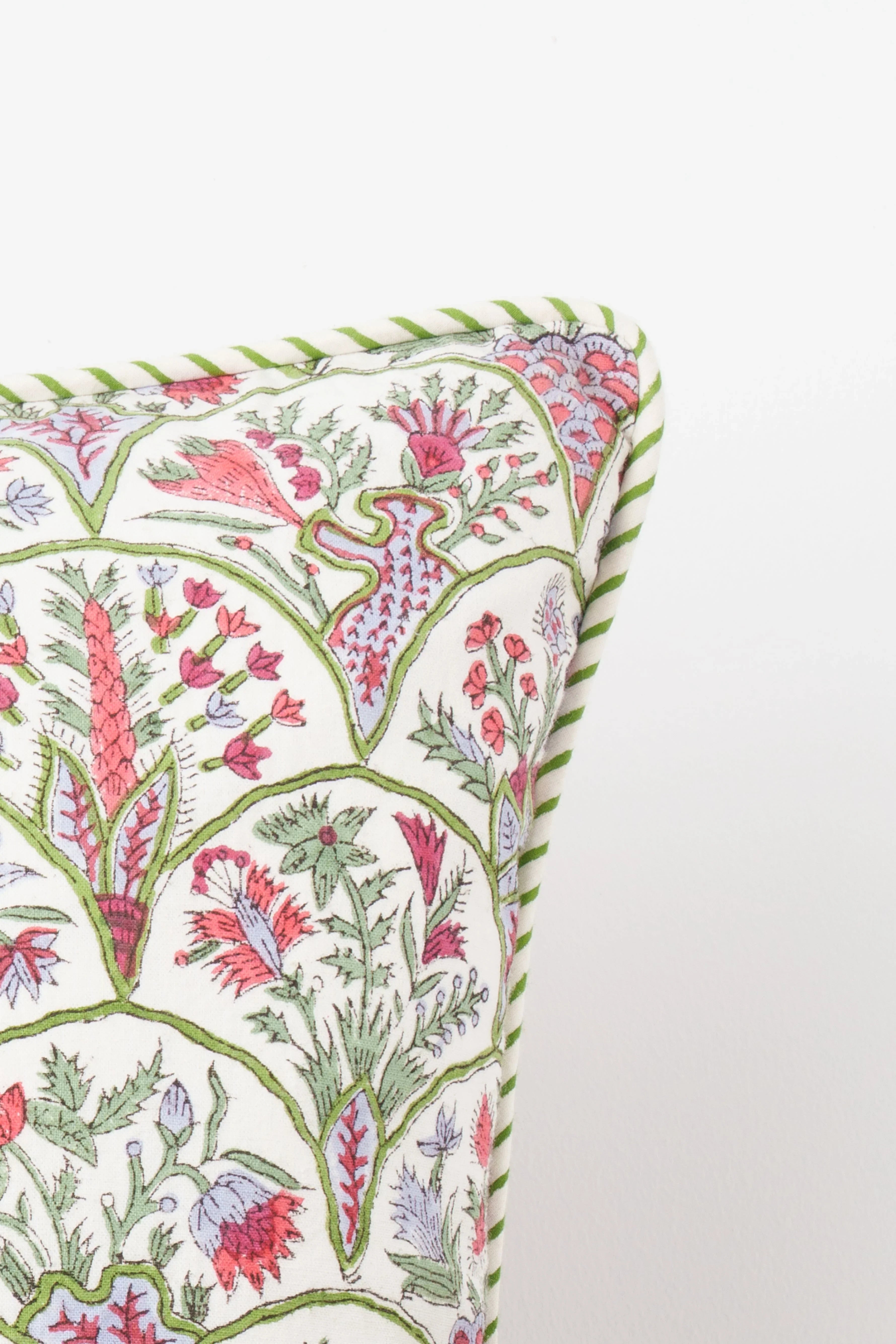 Pink Arch Blockprint Pillow - The Mayfair Hall