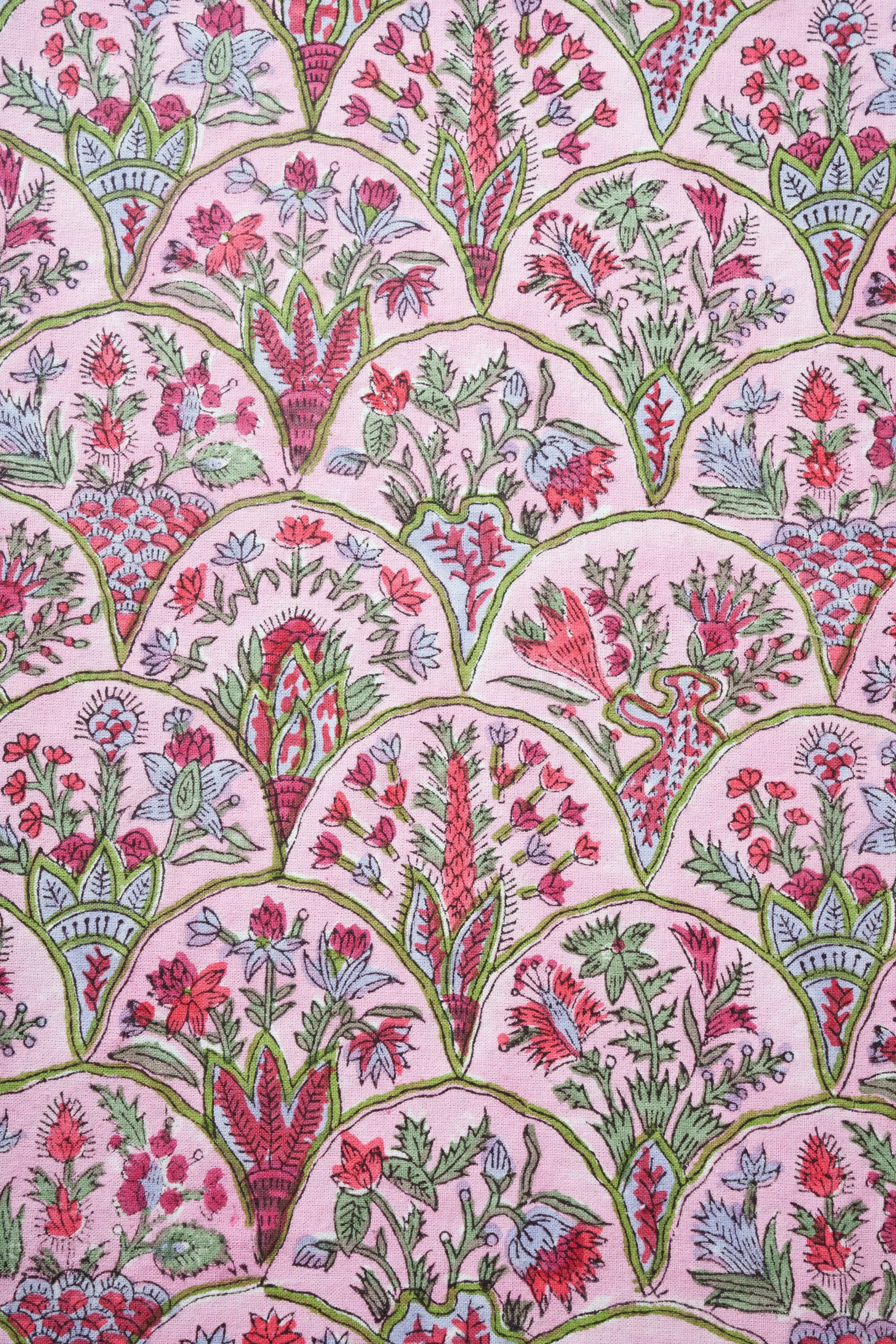 Pink Arch Blockprint Tablecloth - The Mayfair Hall