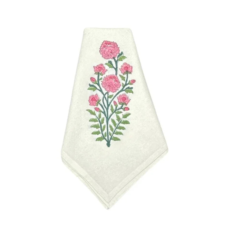 Pink Flower - Motif Napkin (Set of 4) - The Mayfair Hall
