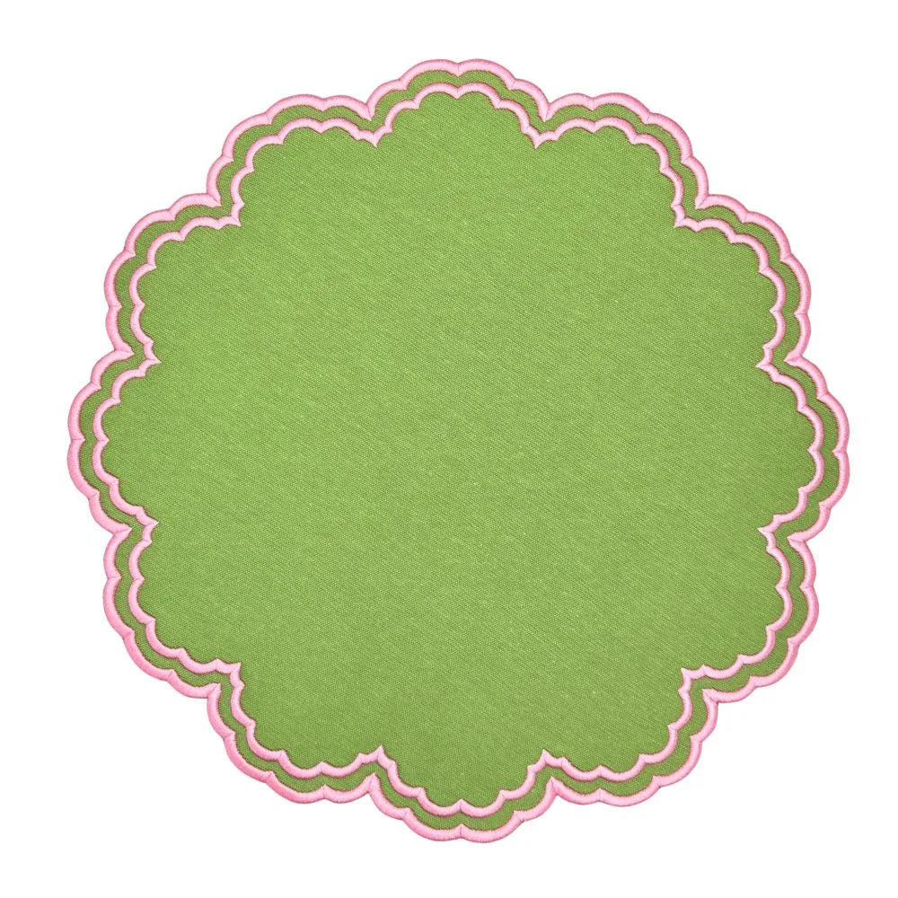 Bettina Placemat - Green & Pink (Set of 4) - The Mayfair Hall