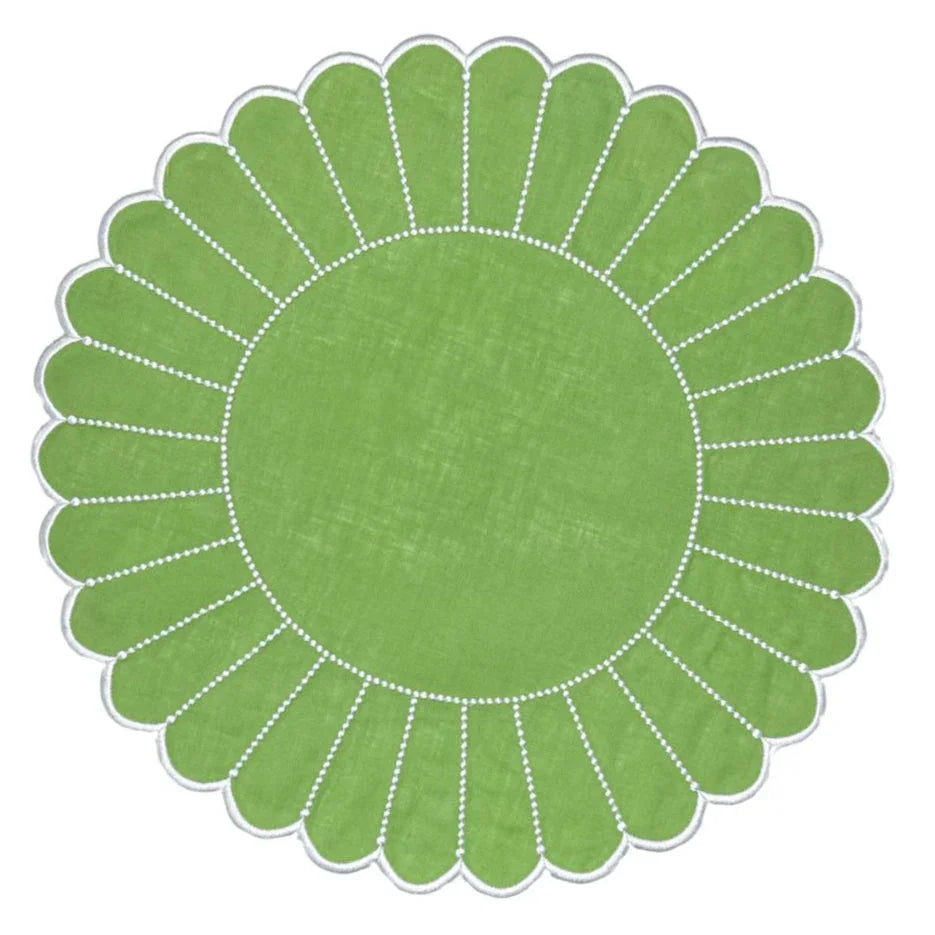 Studio Collection: Pippa Placemat - Green/White (Set of 4) - The Mayfair Hall