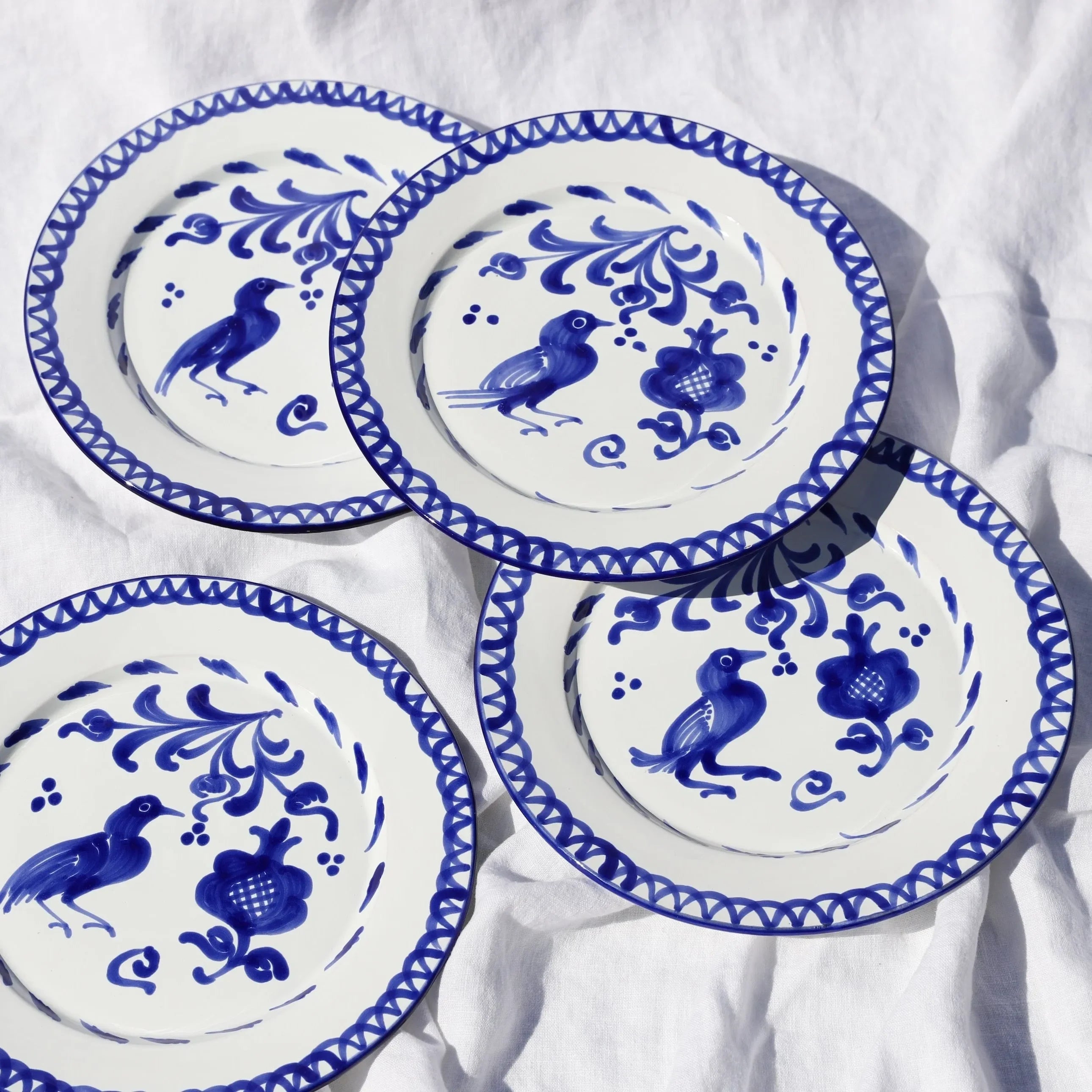 Dinner plate with hand painted designs - The Mayfair Hall