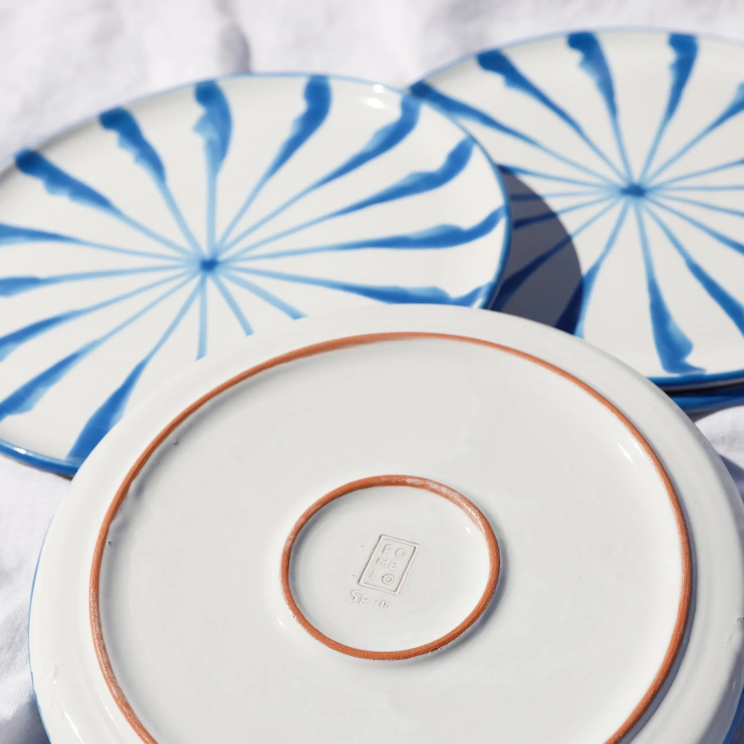 Salad plate with candy cane stripes - The Mayfair Hall