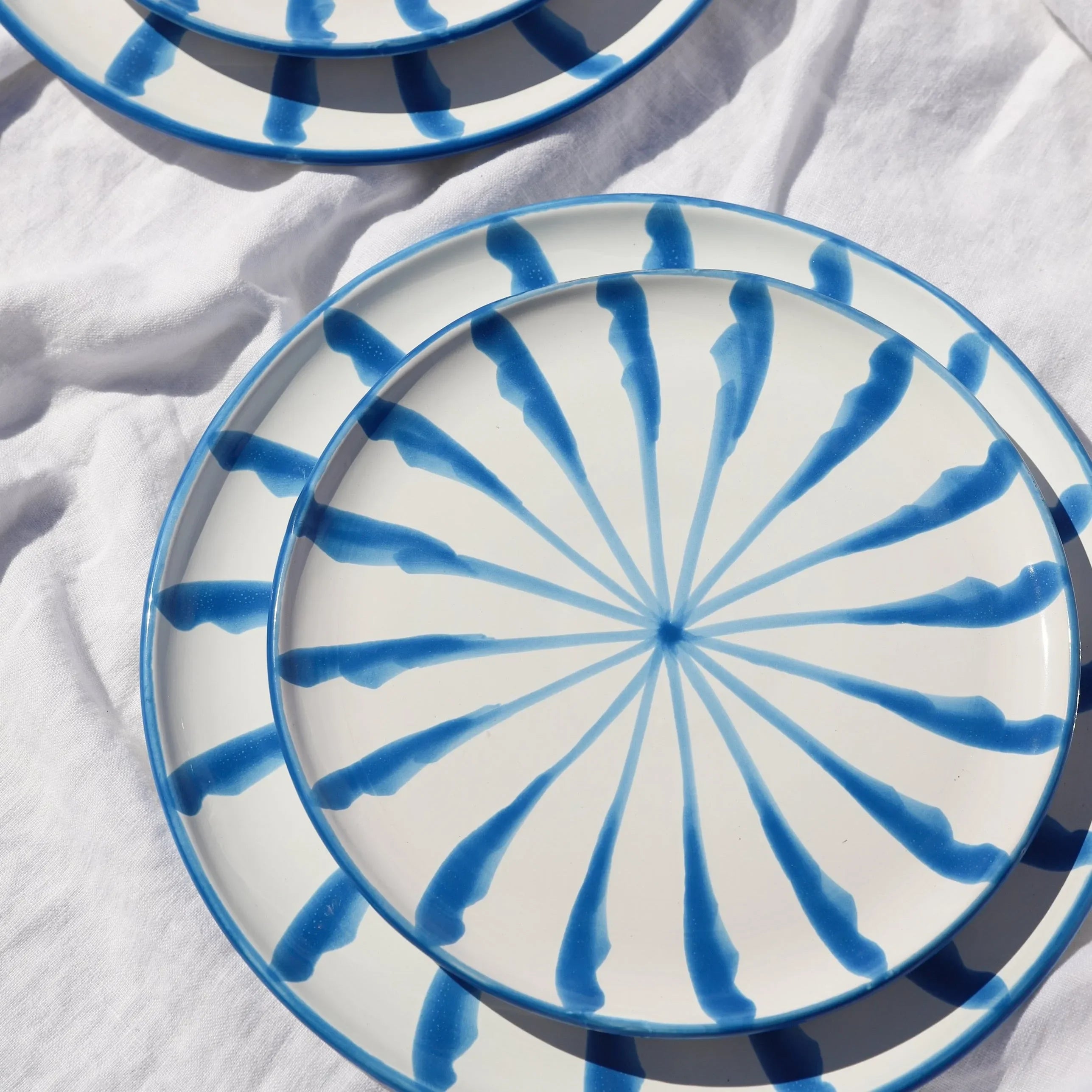 Salad plate with candy cane stripes - The Mayfair Hall