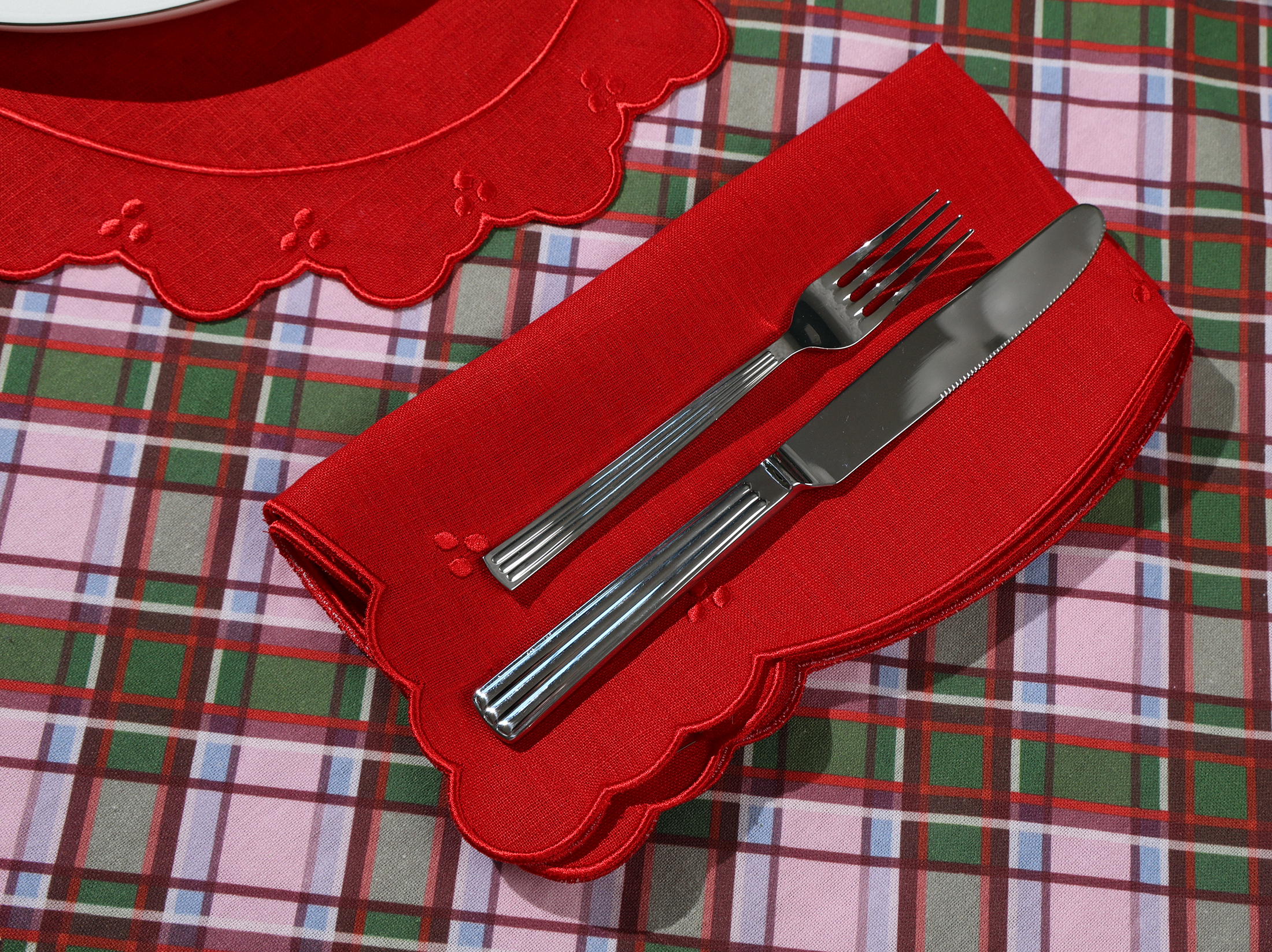 Eloise Red Linen Dinner Napkin