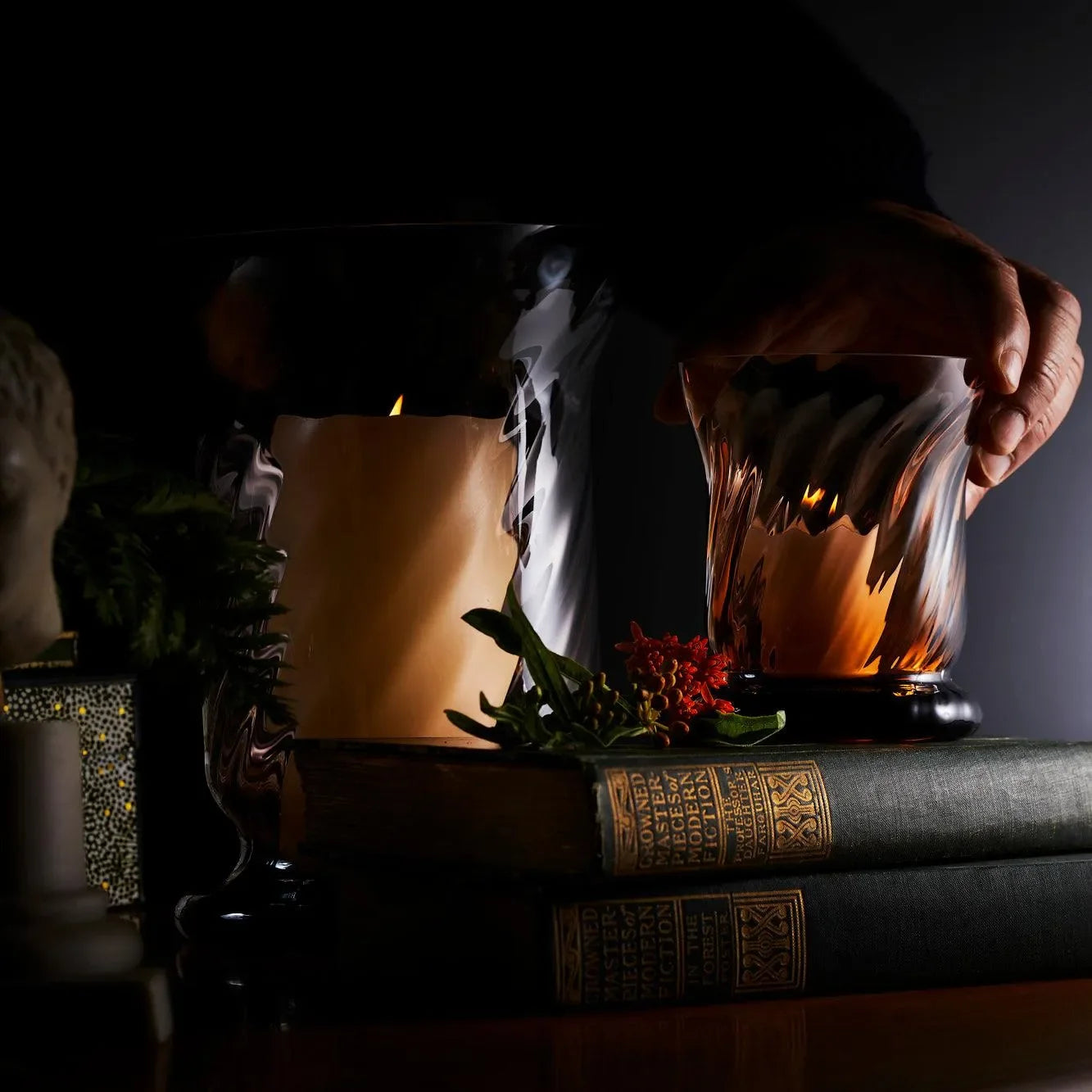 Quinn Crystal Votive Holders (Set of 2) - The Mayfair Hall