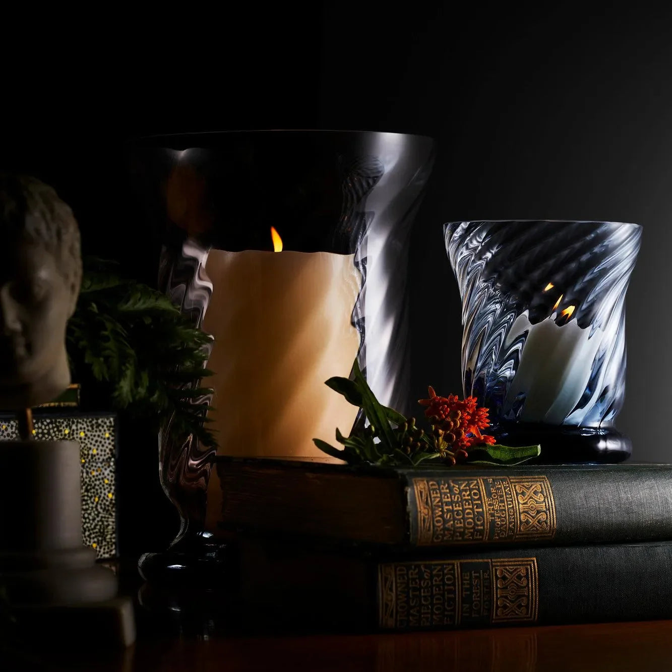 Quinn Crystal Votive Holders (Set of 2) - The Mayfair Hall