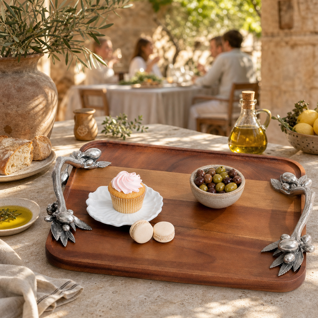 Olive Serving Tray Acacia-Rectangular
